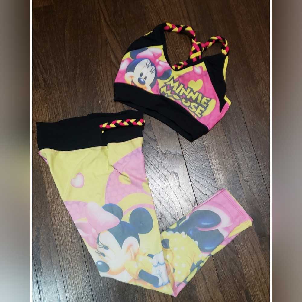 Minnie Mouse Activewear Set | Black Pink Yellow | XS/S - Picture 3 of 9